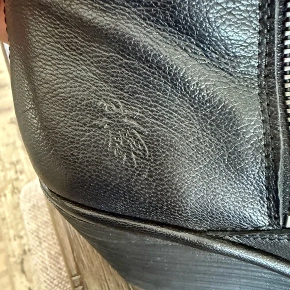 Fly London Black Leather Wedge Boots - Picture 6 of 13